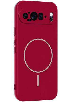 Чехол silicone cover lakshmi full camera (aa) with magfit для google pixel 9 pro xl красный / rose red