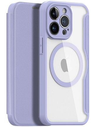 Чохол-книжка dux ducis skin x pro with magsafe для apple iphone 13 pro (6.1") purple