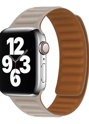 Магнітний ремінець silicone magnetic soft touch для годинника apple watch 49/watch 45/watch 44/watch 42mm lavander