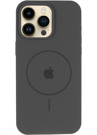 Чехол silicone case full protective (aa) v2 with magsafe для apple iphone 11 pro max (6.5") серый / dark gray