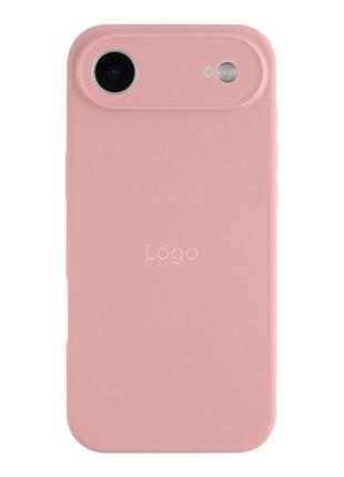 Чехол silicone case full size with frame appleiphone17 air панель-накладка для телефона айфон 17 аир light pink