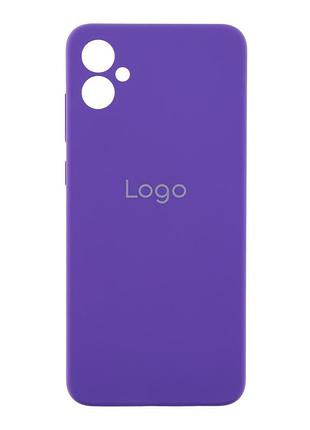Чехол-накладка liquid silicone (aa) с защитой на камеру для samsung galaxy a05 elegant purple