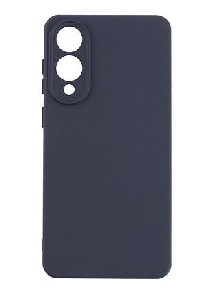 Чехол silicone cover с рамкой камеры (a) для samsung galaxy s25 edge 5g dark blue