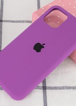 Чехол silicone case full protective (aa) для apple iphone 11 pro max (6.5") фиолетовый / grape 2