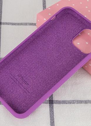 Чехол silicone case full protective (aa) для apple iphone 11 pro max (6.5") фиолетовый / grape 3
