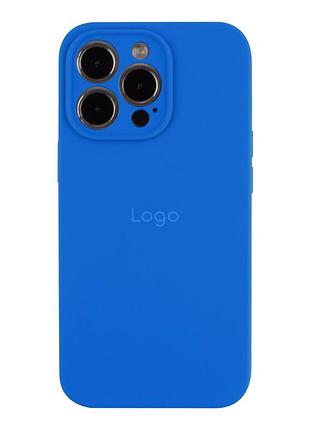 Чохол silicone case full із захистом камери для iphone 14 pro royal blue