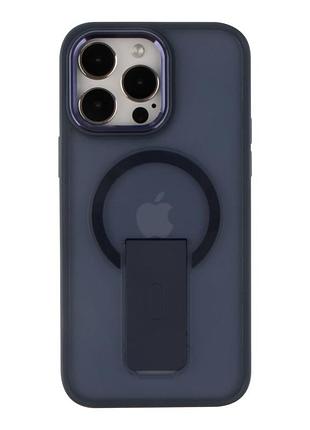 Чехол с подставкой flexguard tpu pc magnetic для iphone 14 pro max blue