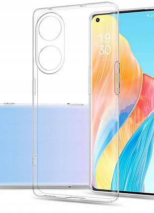 Чохол tpu transparent 1.5 мм із захистом камери для oppo reno 8 t 4g, прозорий захисний кейс безбарвний
