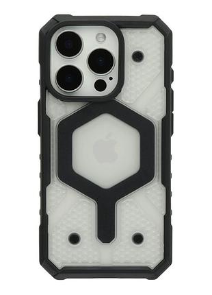 Чехол armorhex tpu pc magnetic case з magsafe для iphone 15 pro transparent black