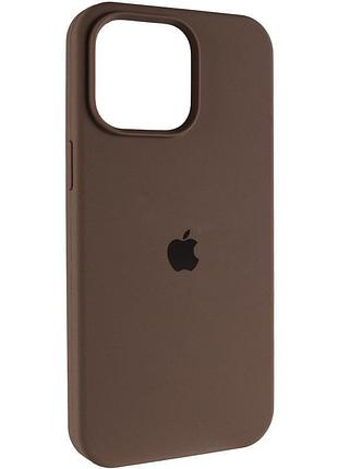 Чехол silicone case (aa) logo with magsafe для apple iphone 17 pro max (6.9") коричневый / brown
