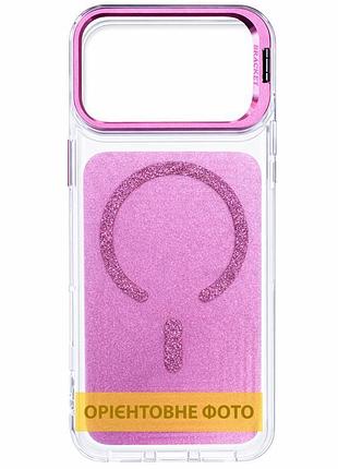 Сияющий чехол tpu, pc jewel sparkle magsafe для apple iphone 17 air (айфон 17 аир) противоударный кейс с драгоценным блеском,