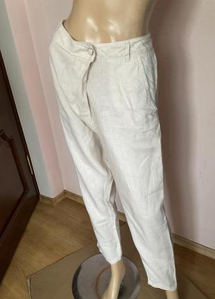 Легкие льняные брюки от benetton / s/