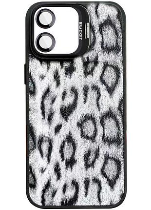 Чохол tpu+pc wild leopard with magsafe and lens для apple iphone 17 (6.3") black