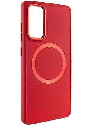 Tpu чохол bonbon metal style with magsafe для samsung galaxy a54 5g червоний / red