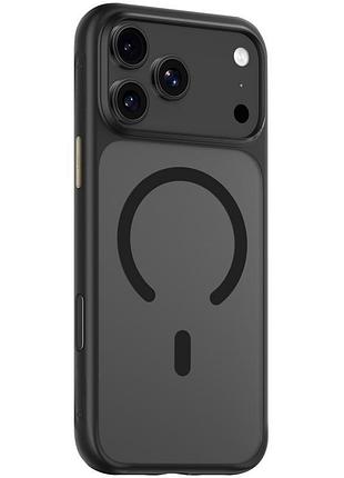 Чехол tpu накладка, pc blueo skin friendly frosted с magsafe для iphone 17 pro (айфон 17 про ) black