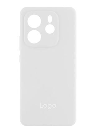 Чехол-накладка liquid silicone (aa) с защитой на камеру для xiaomi redmi note 14 5g white