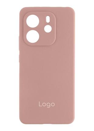 Чехол-накладка liquid silicone (aa) (global version) с защитой на камеру для xiaomi redmi note 14 4g pink sand