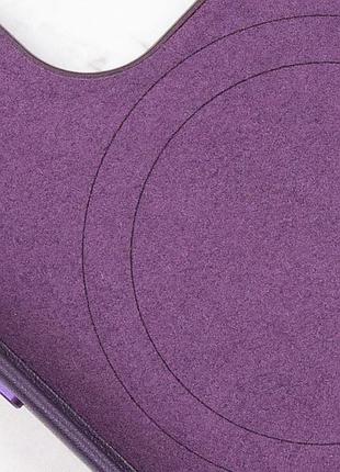 Шкіряний чохол leather case (aaa) with magsafe and animation для apple iphone 14 pro (6.1") deep violet 7