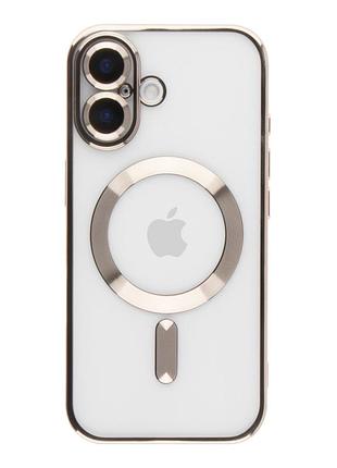 Чехол tpu metallic full camera magsafe для iphone 16 titan