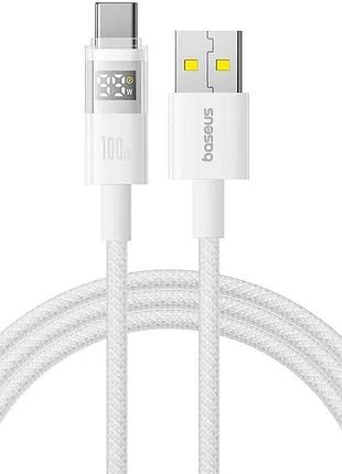 Дата кабель baseus display 2 usb to type-c 100w (1m) (p10382701) moon white