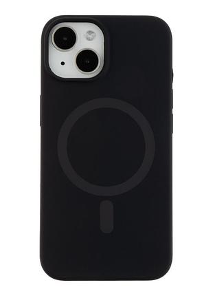 Чехол накладка glow silicone case with magsafe для apple iphone 14 панель-накладка для телефона магнитная зарядка black