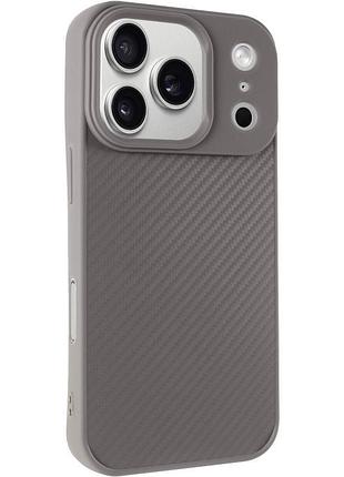 Tpu чохол carbon protective with magsafe для apple iphone 17 pro max (6.9") grey