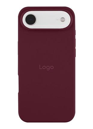 Чехол silicone case full size (aa) appleiphone17 air панель-накладка для телефона айфон 17 air plum
