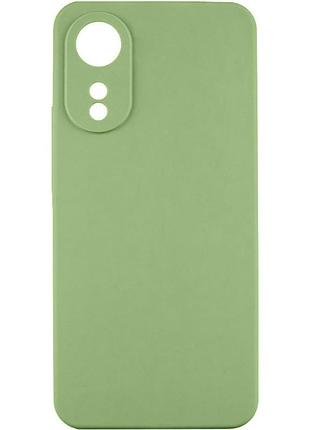 Чехол tpu getman liquid silk full camera для oppo a78 4g зеленый / pistachio