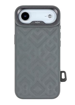 Чехол-накладка kajsa briquette collection rhombus для iphone17 air grey o-ring