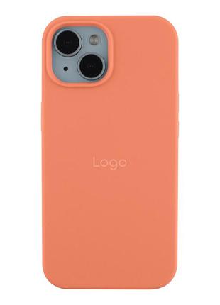 Чехол silicone case (aa) для iphone 15 plus peach