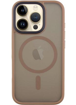 Tpu+pc чохол metal buttons with magsafe для apple iphone 16 pro (6.3") золотий