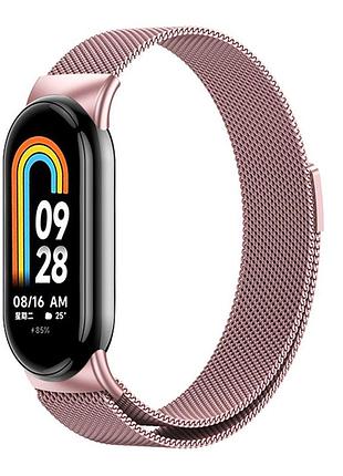 Ремешок anchor milanese loop metal magnetic xiaomi mi band 8/mi band rose gold (32363_2917244)