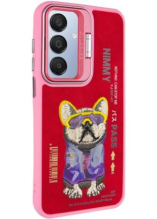 Чохол tpu friends стильний принт для samsung galaxy a16 4g/5g кільце-тримач/підставка, pink dog