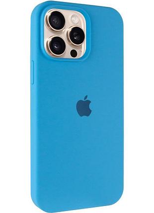 Чохол silicone case full protective (aa) для apple iphone 14 pro (6.1") блакитний / blue
