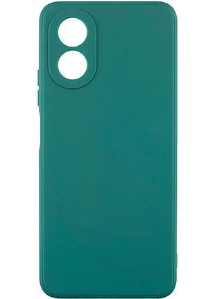 Ультратонка силіконова матова накладка candy full camera для oppo a58 4g green