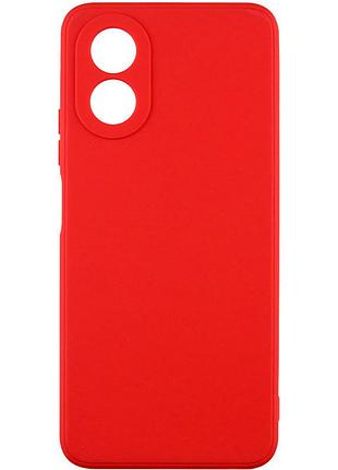 Ультратонка силіконова матова накладка candy full camera для oppo a58 4g red