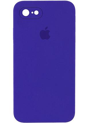 Чехол silicone case square full camera protective (aa) для apple iphone 7/8/se (2020) (4.7") фиолетовый / ultra violet