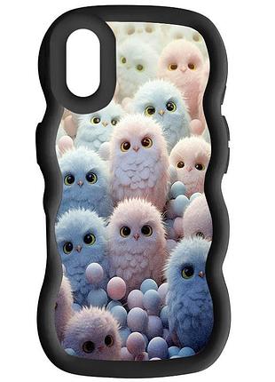 Чохол tpu cloudy pictures для apple iphone xr (6.1") owls black