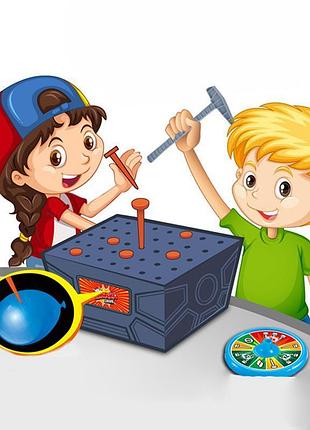Настільна інтерактивна гра ummi 707-88 nail hammering game blue