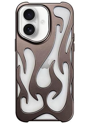 Чохол-накладка 3d tpu winfire для apple iphone 16 plus, об'ємний протиударний кейс з рельєфним дизайном, захистом камери і