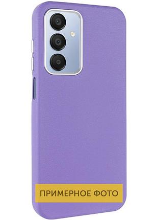 Кожаный чехол leather case metal buttons для xiaomi redmi 9c light purple