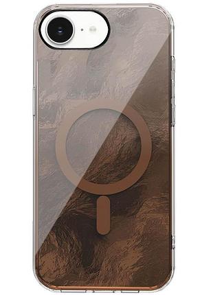Яскравий чохол shiny mountain (блискуча гора) для apple айфон 16e з технологією magfit chocolate