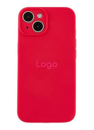 Чохол silicone case full із захистом камери для iphone 14 wine red