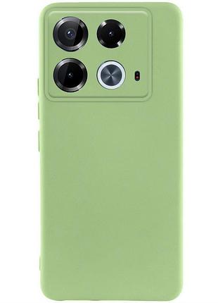 Чехол tpu getman liquid silk full camera для infinix note 40 4g зеленый / pistachio