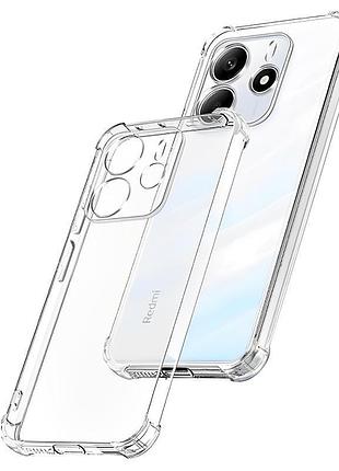 Tpu чохол getman ease logo посилені кути full camera для xiaomi redmi note 14 5g безбарвний (прозорий)