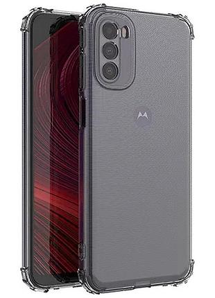 Tpu чохол getman ease logo посилені кути full camera для motorola moto g41 безбарвний (прозорий)