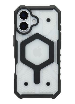 Чехол armorhex tpu pc magnetic case з magsafe для iphone 16 transparent black