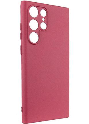 Чохол tpu getman liquid silk full camera для samsung galaxy s24 ultra бордовий / marsala