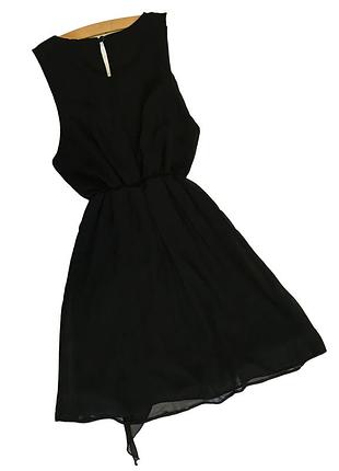 Шифоновое черное платье h&amp;m s 2