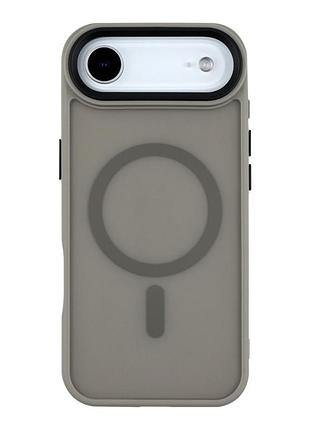 Чехол tpu pc матовое покрытие shadowmat magsafe для apple iphone17 air grey